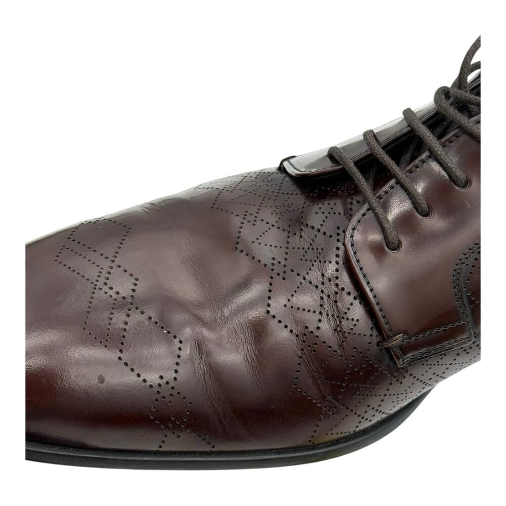PRADA Men's Brown Leather Lace Up Oxford Dress Shoe 8.5 UK / 9.5 US EE w/box - Picture 3 of 15